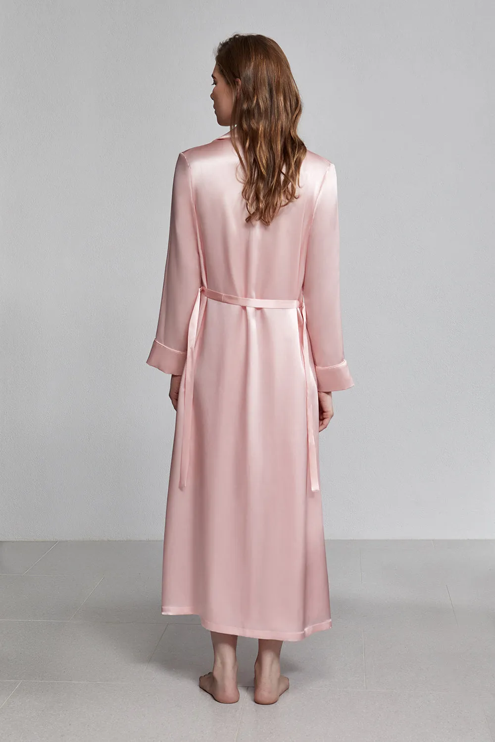 double breasted robe, rose