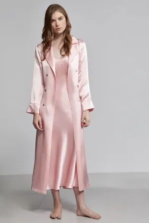 double breasted robe, rose