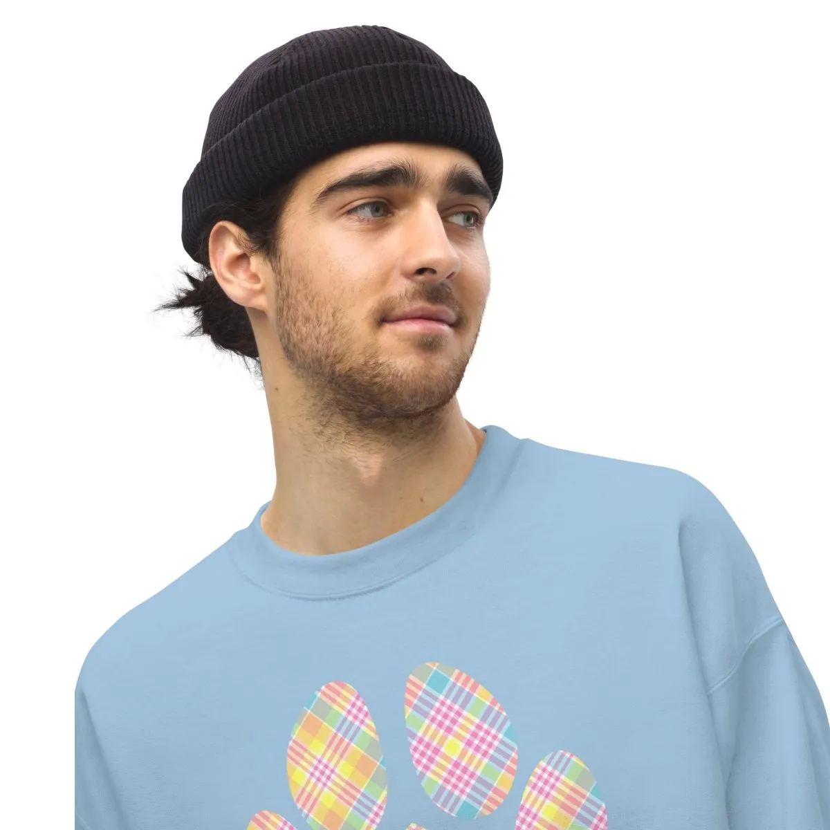 Easter Plaid Dog Paw Sweatshirt