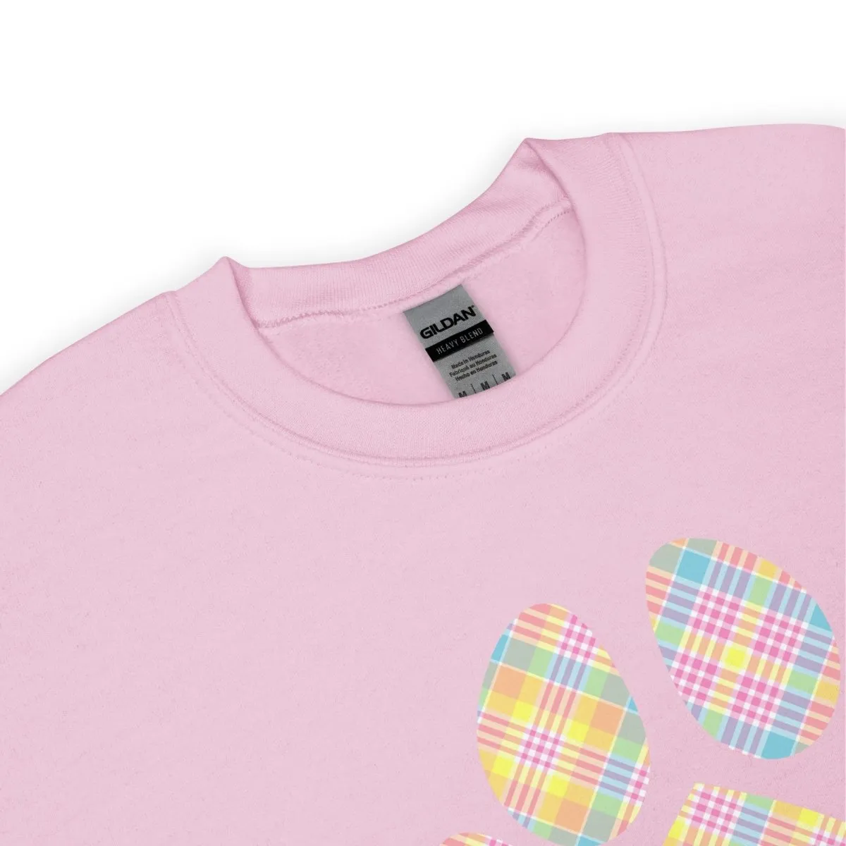 Easter Plaid Dog Paw Sweatshirt