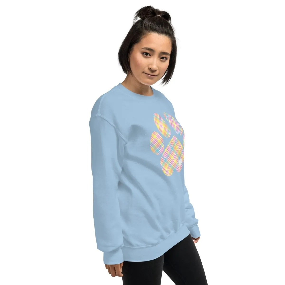 Easter Plaid Dog Paw Sweatshirt