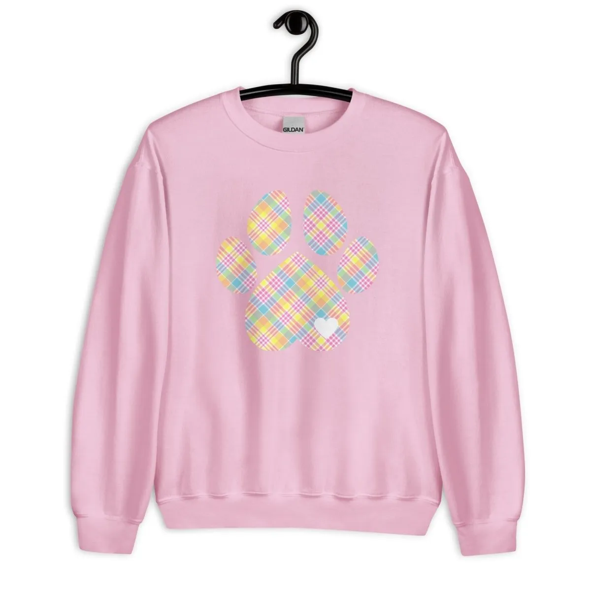 Easter Plaid Dog Paw Sweatshirt