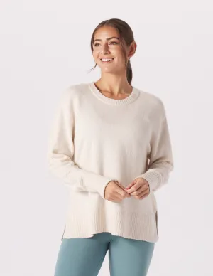 Elevated Knit Crew: Oatmilk