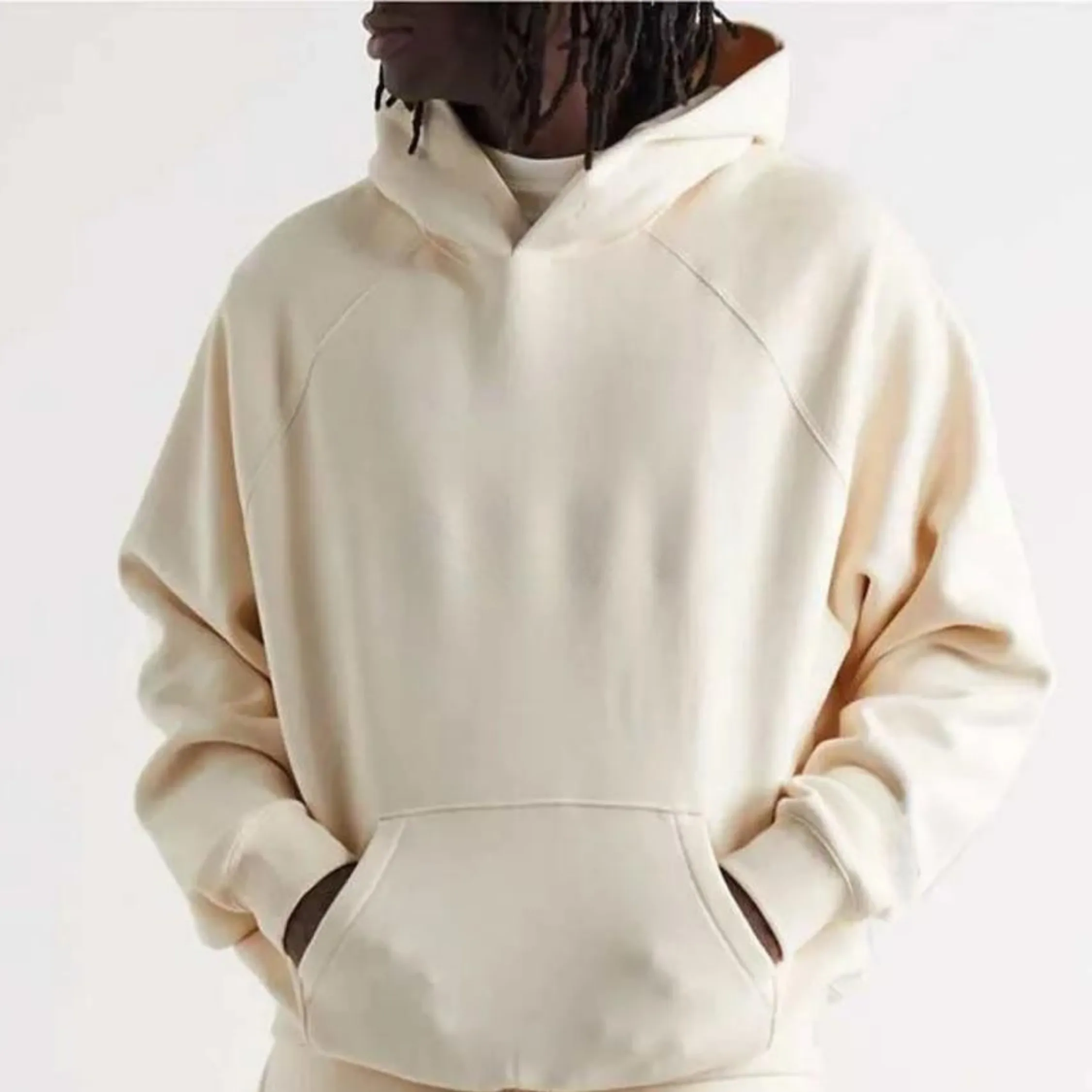 Essentials Oversized, Organic Luxe Fleece Hoodie Sample