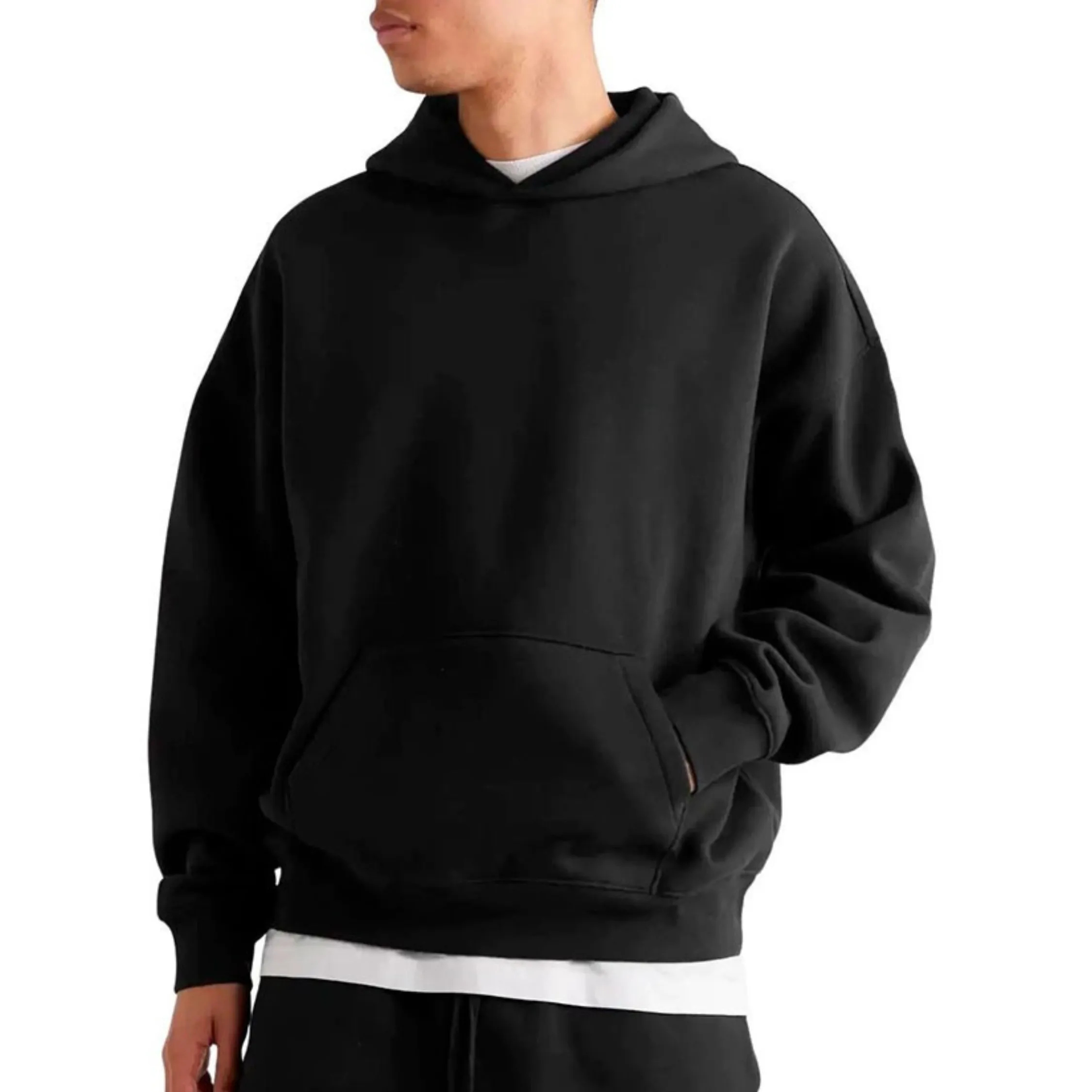 Essentials Oversized, Organic Luxe Fleece Hoodie Sample