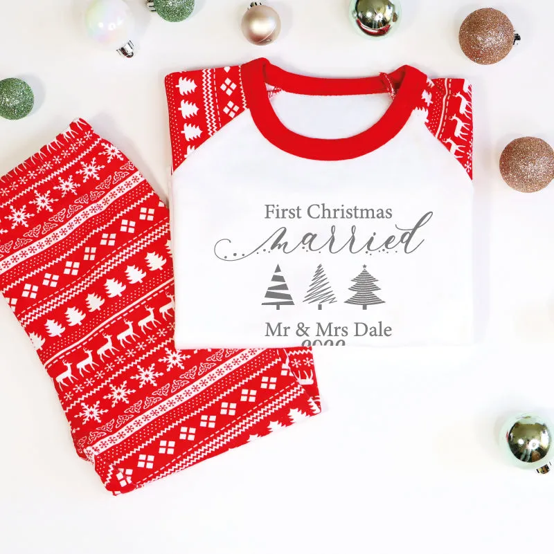 First Christmas Married Matching Christmas Pyjamas
