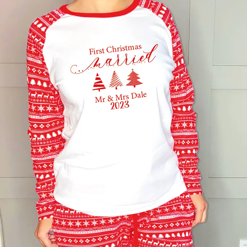 First Christmas Married Matching Christmas Pyjamas