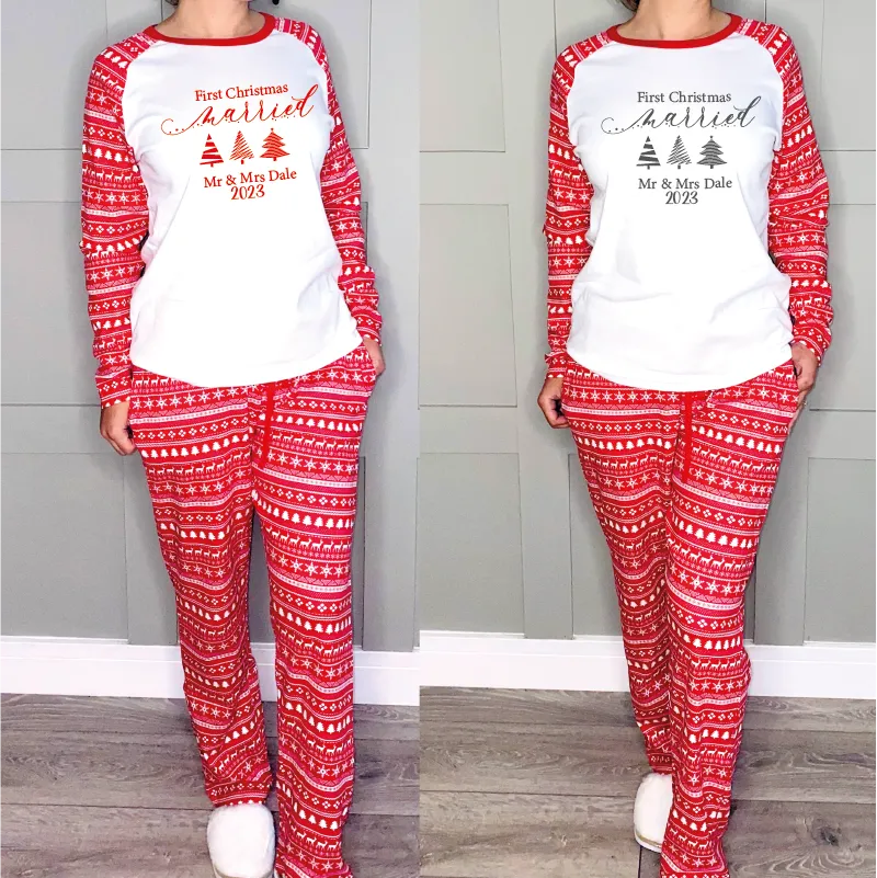 First Christmas Married Matching Christmas Pyjamas