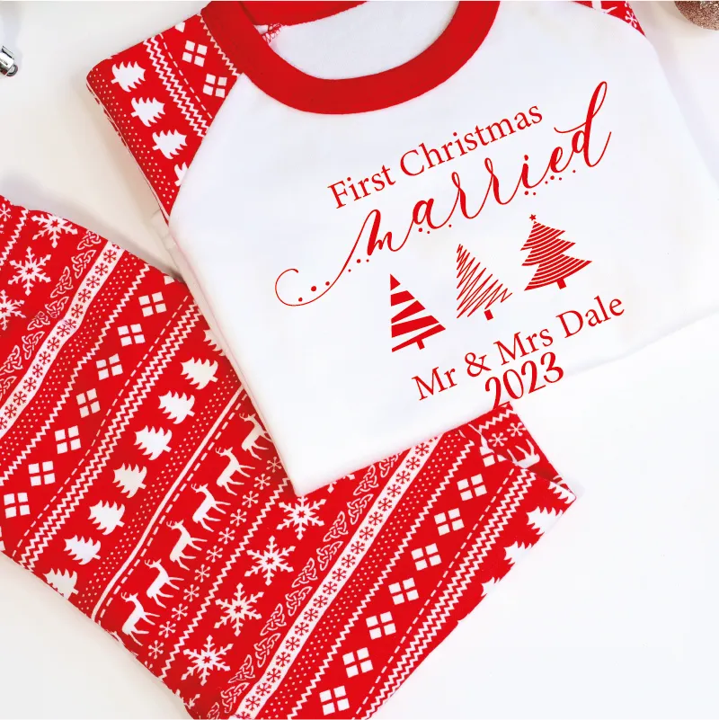 First Christmas Married Matching Christmas Pyjamas