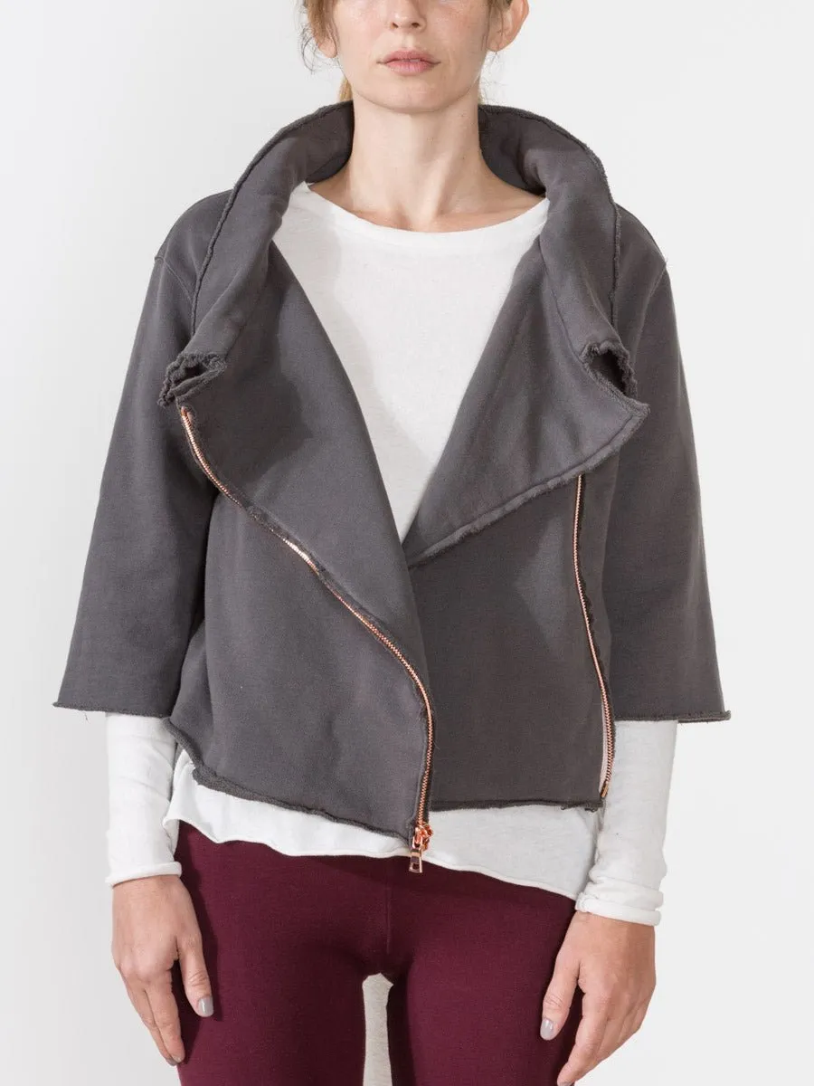fleece moto jacket