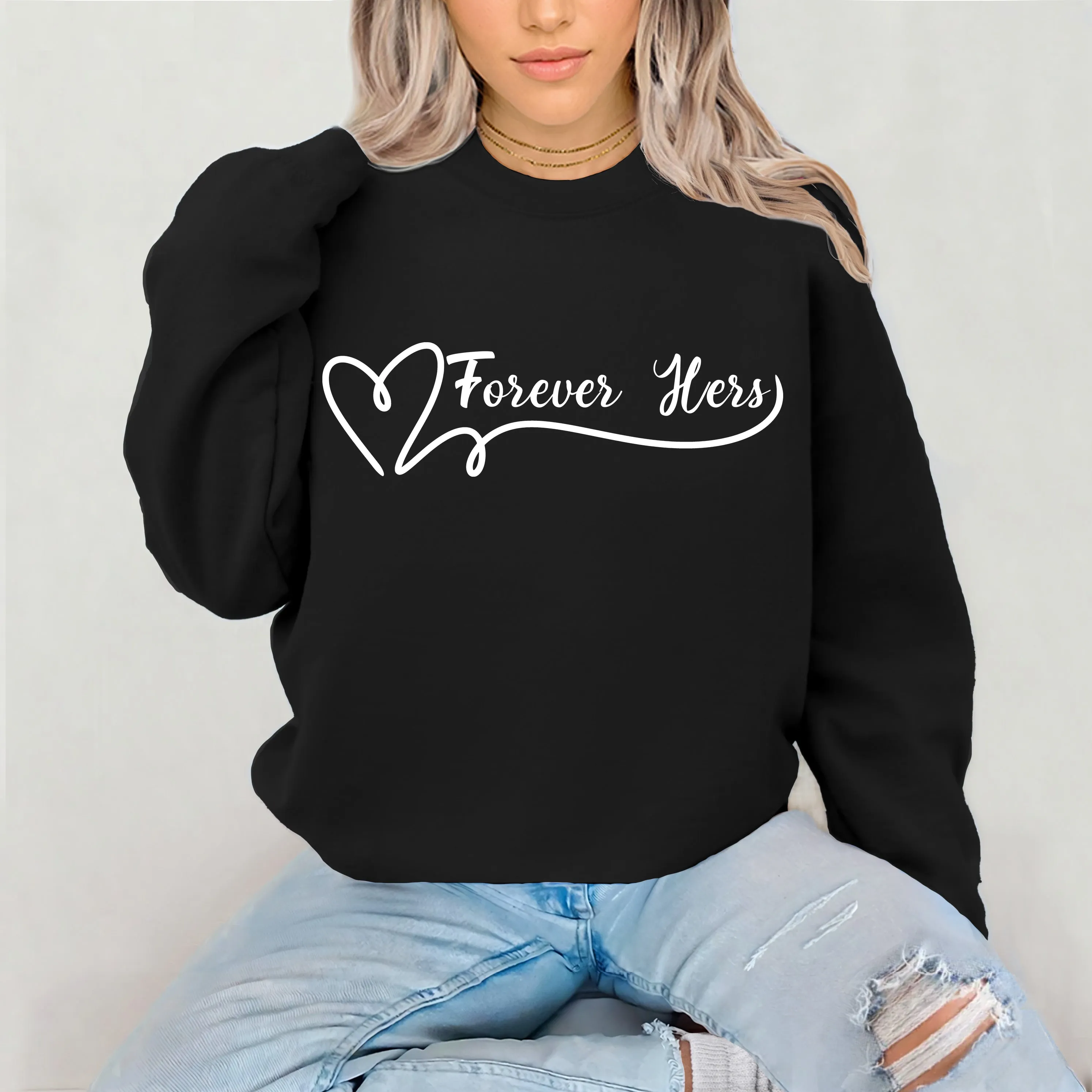 Forever Sweatshirt, Cute Couple Sweatshirt, Valentine Sweatshirt, Valentine Shirt, Valentines Gift, Couple Gifts, Lovers Matching Sweatshirt