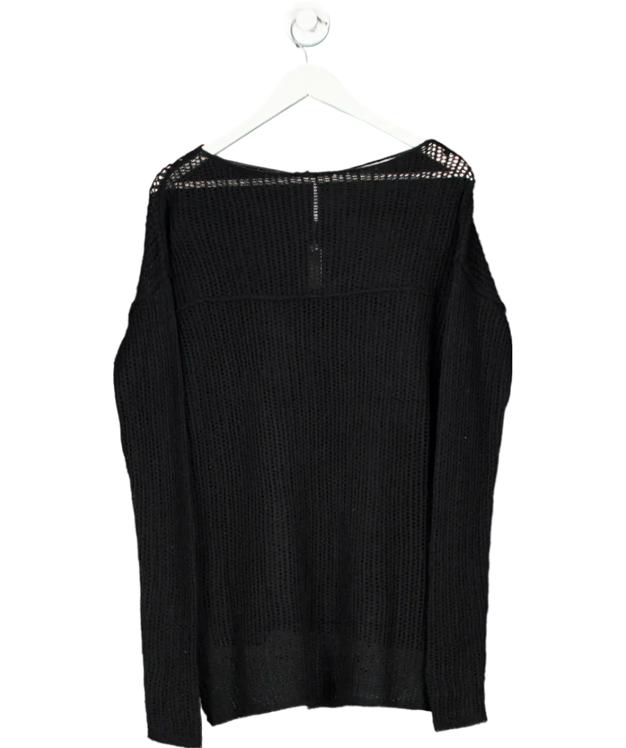 Free People Black Wednesday Supersoft 100shmere Pullover UK XS