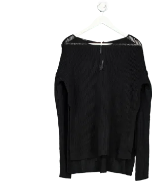 Free People Black Wednesday Supersoft 100�shmere Pullover UK XS