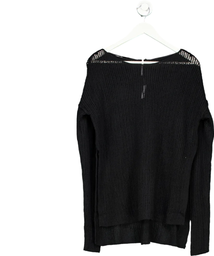 Free People Black Wednesday Supersoft 100shmere Pullover UK XS