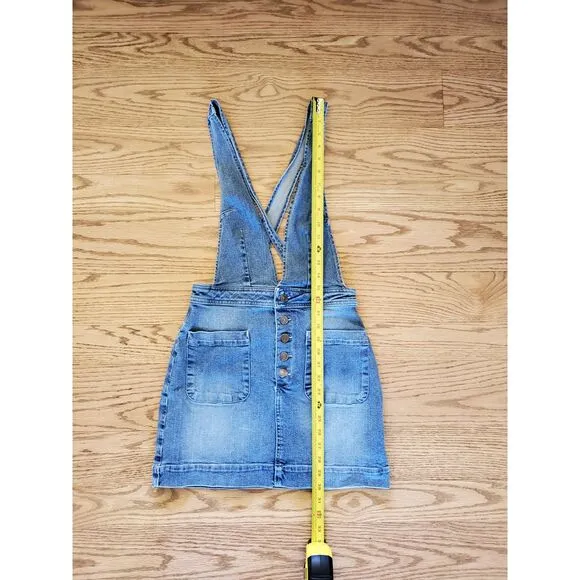 Free People Old School Love Jumper Retro Denim Overalls 2 EUC