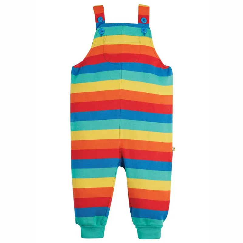 Frugi Parsnip Dungarees - Rainbow Stripe