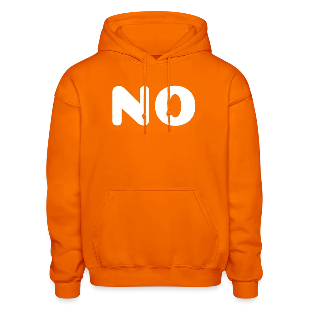 Gildan Heavy Blend Adult Hoodie stating NO
