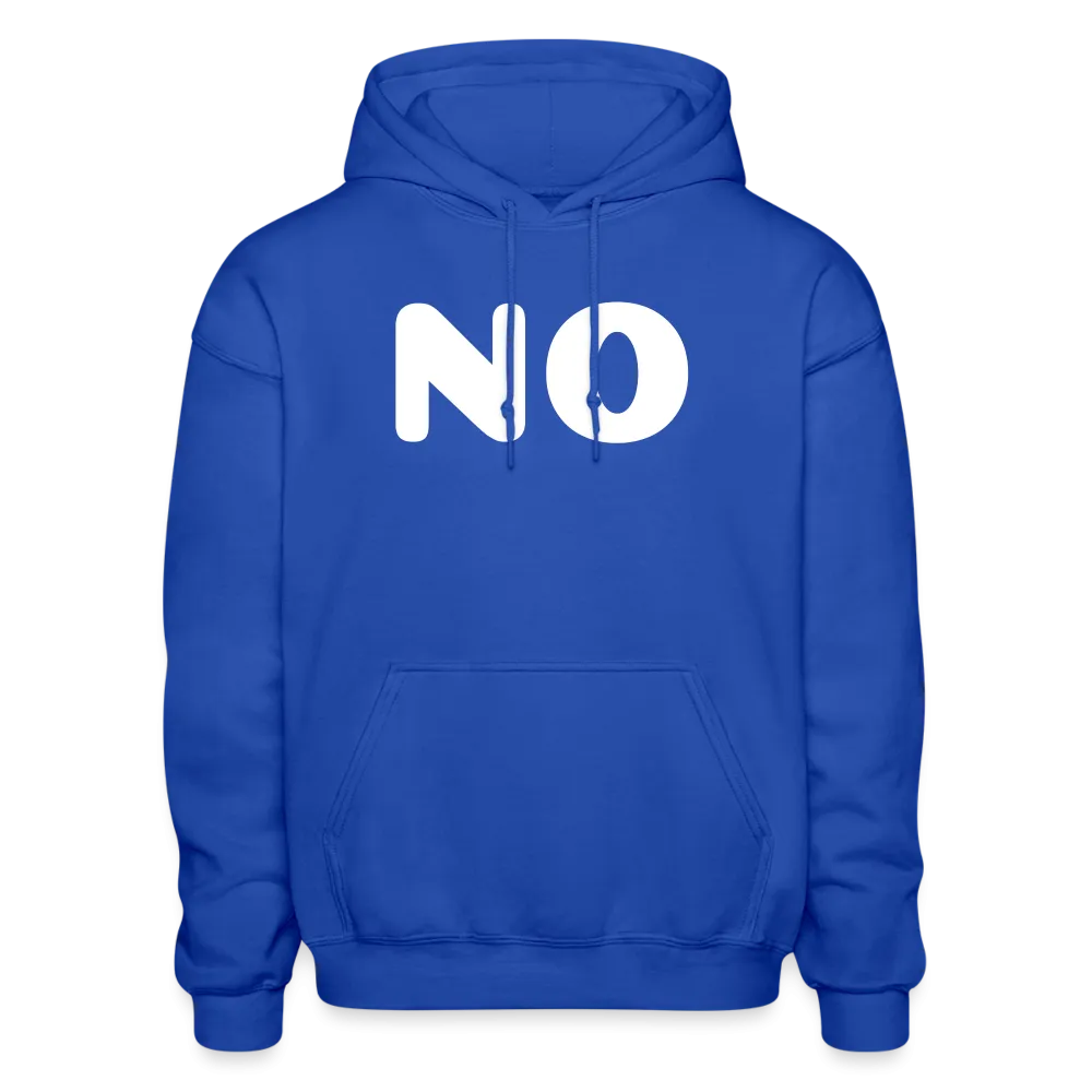 Gildan Heavy Blend Adult Hoodie stating NO