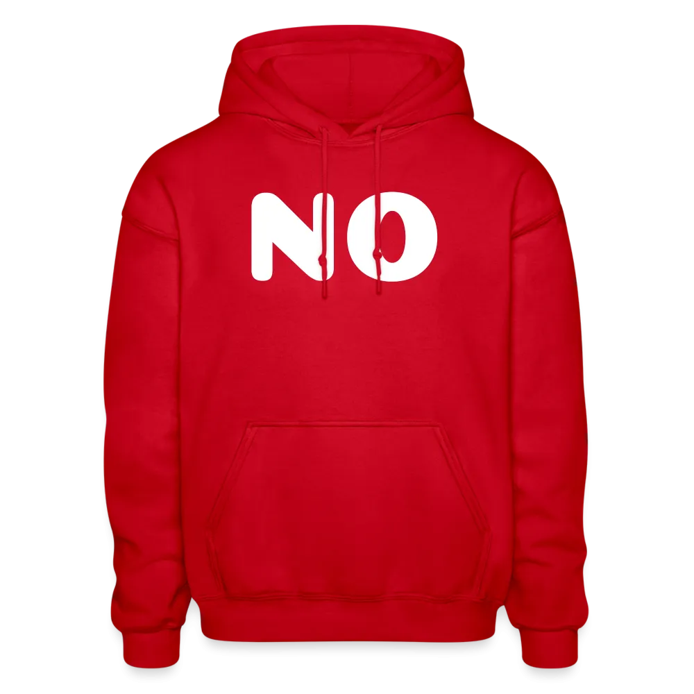 Gildan Heavy Blend Adult Hoodie stating NO