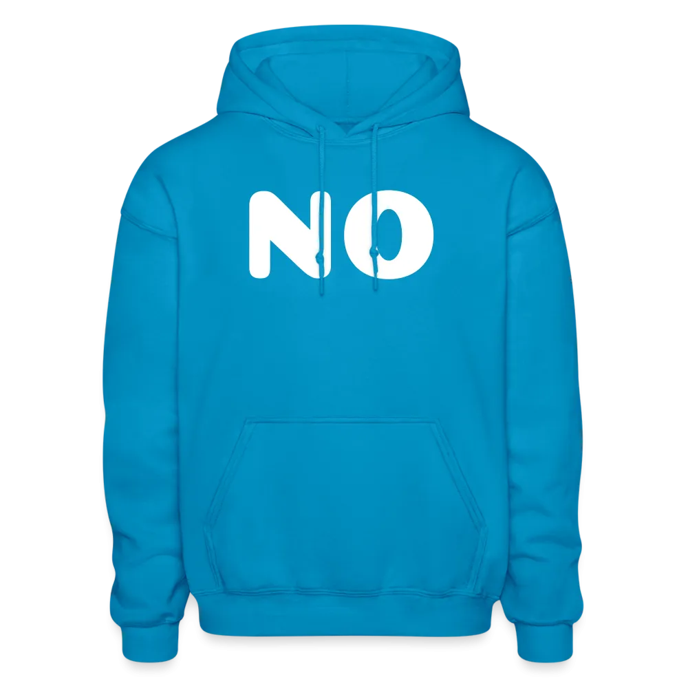 Gildan Heavy Blend Adult Hoodie stating NO