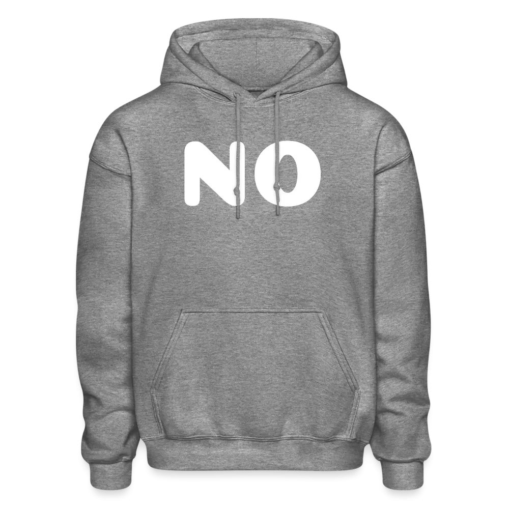 Gildan Heavy Blend Adult Hoodie stating NO