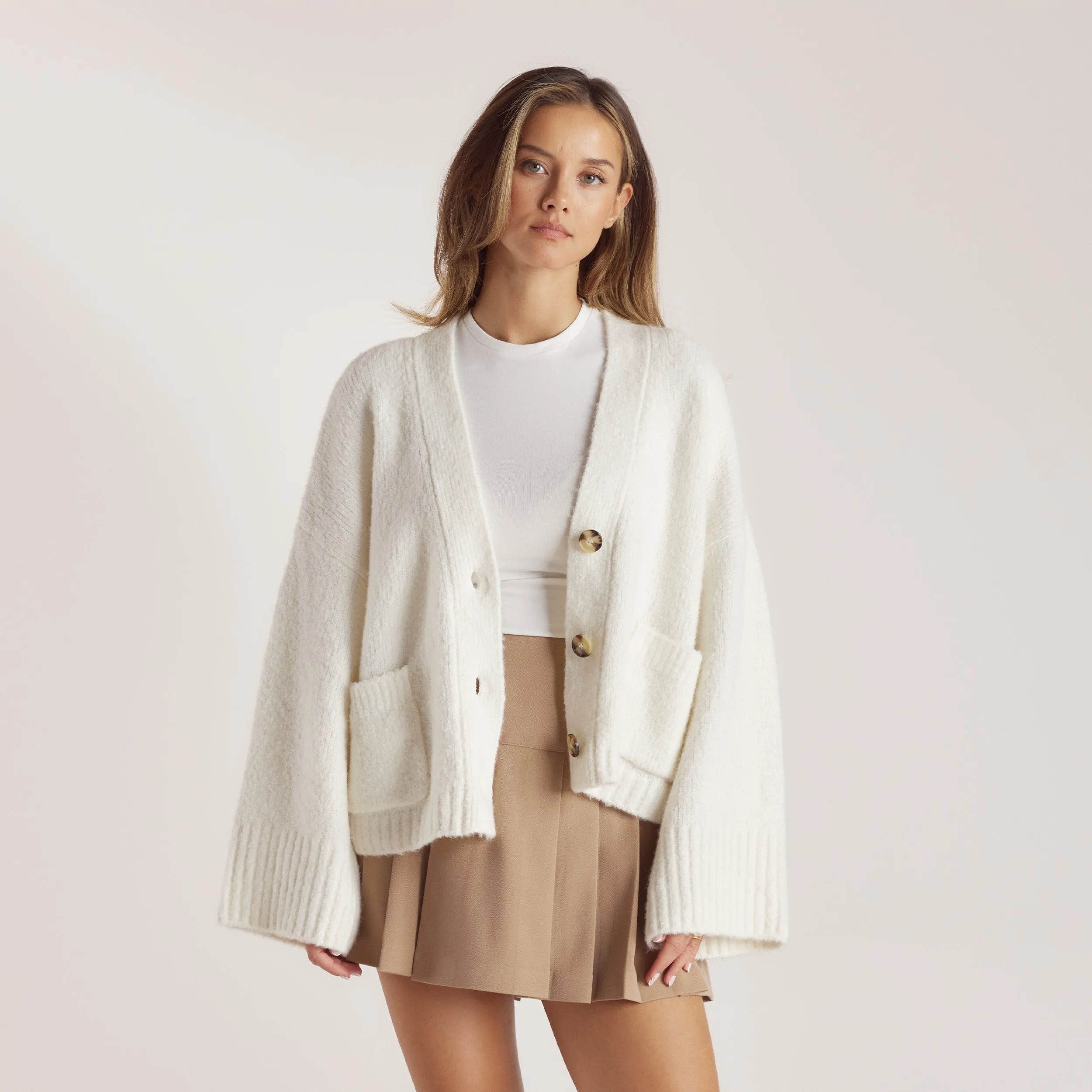 Gilet Oversize - Crème