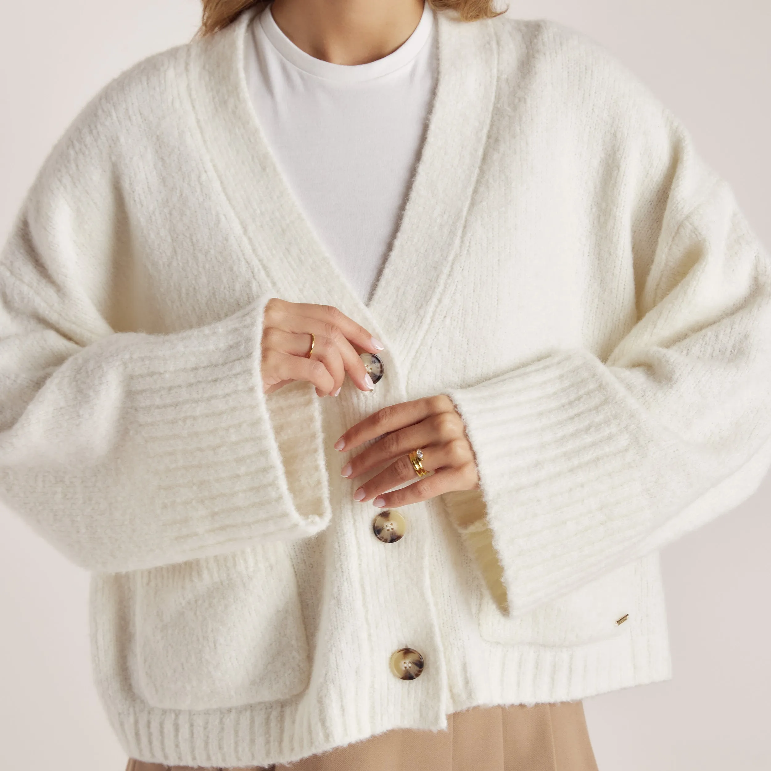 Gilet Oversize - Crème