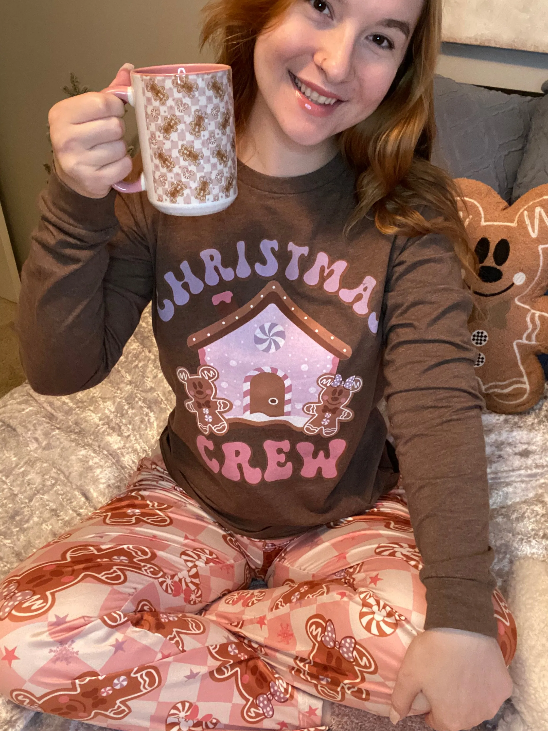 Gingerbread Crew Pajama Top*