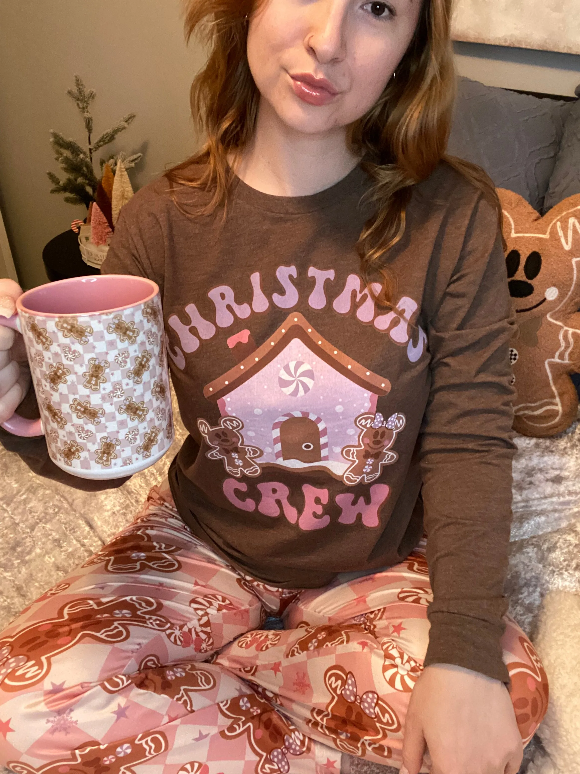 Gingerbread Crew Pajama Top*