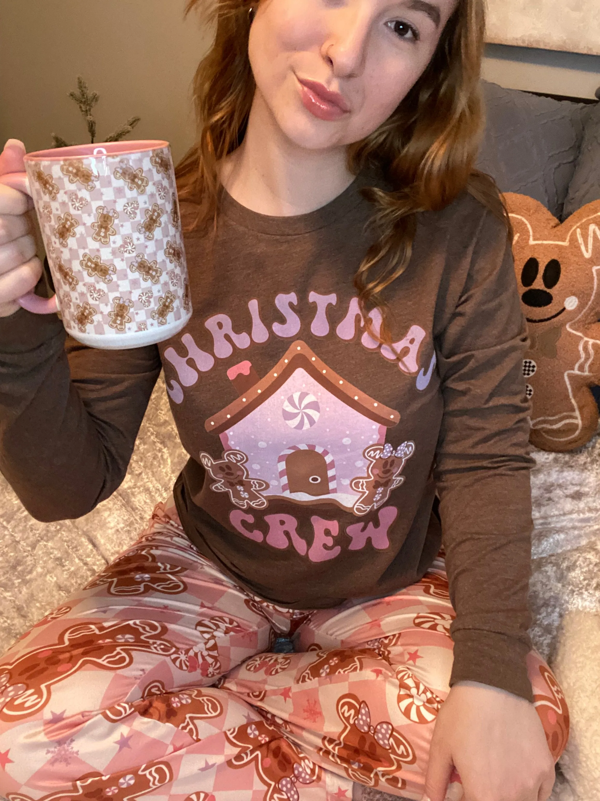 Gingerbread Crew Pajama Top*