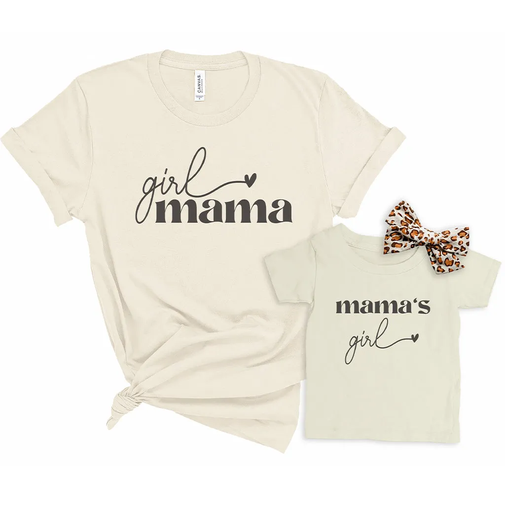 Girl Mama & Mama's Girl - Matching Mommy and Me t-shirt, Mother's Day Gift, New Mom Shirt, Mother Baby gift, Mother and Daughter