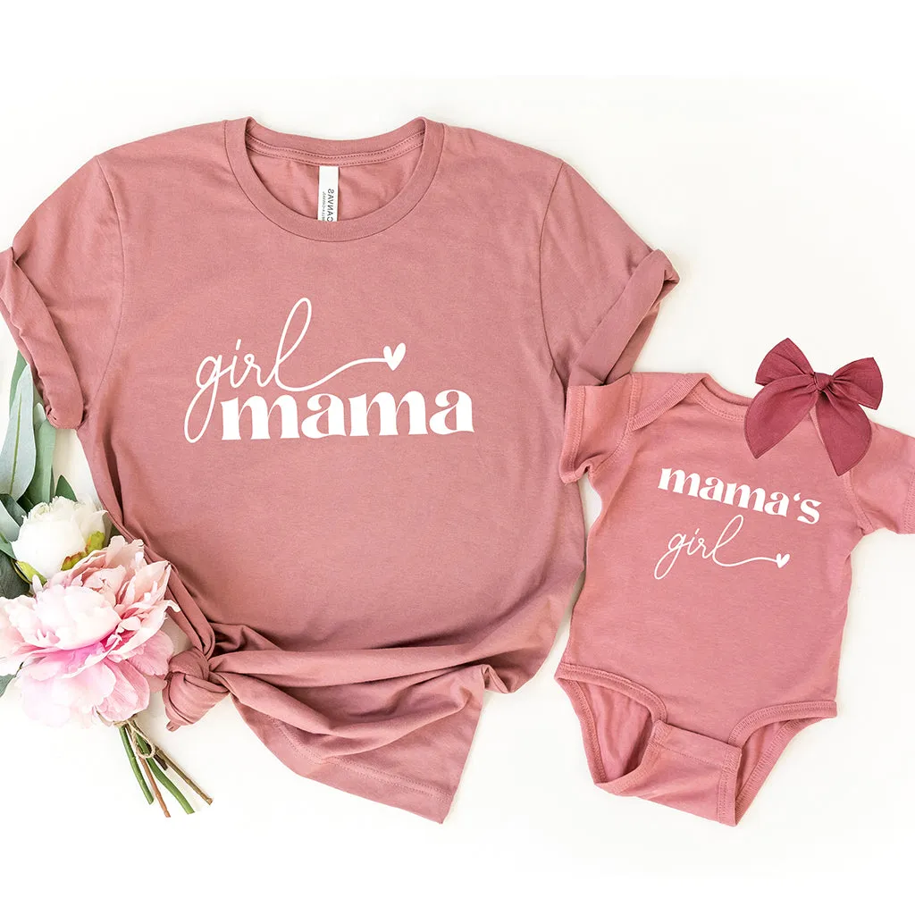 Girl Mama & Mama's Girl - Matching Mommy and Me t-shirt, Mother's Day Gift, New Mom Shirt, Mother Baby gift, Mother and Daughter