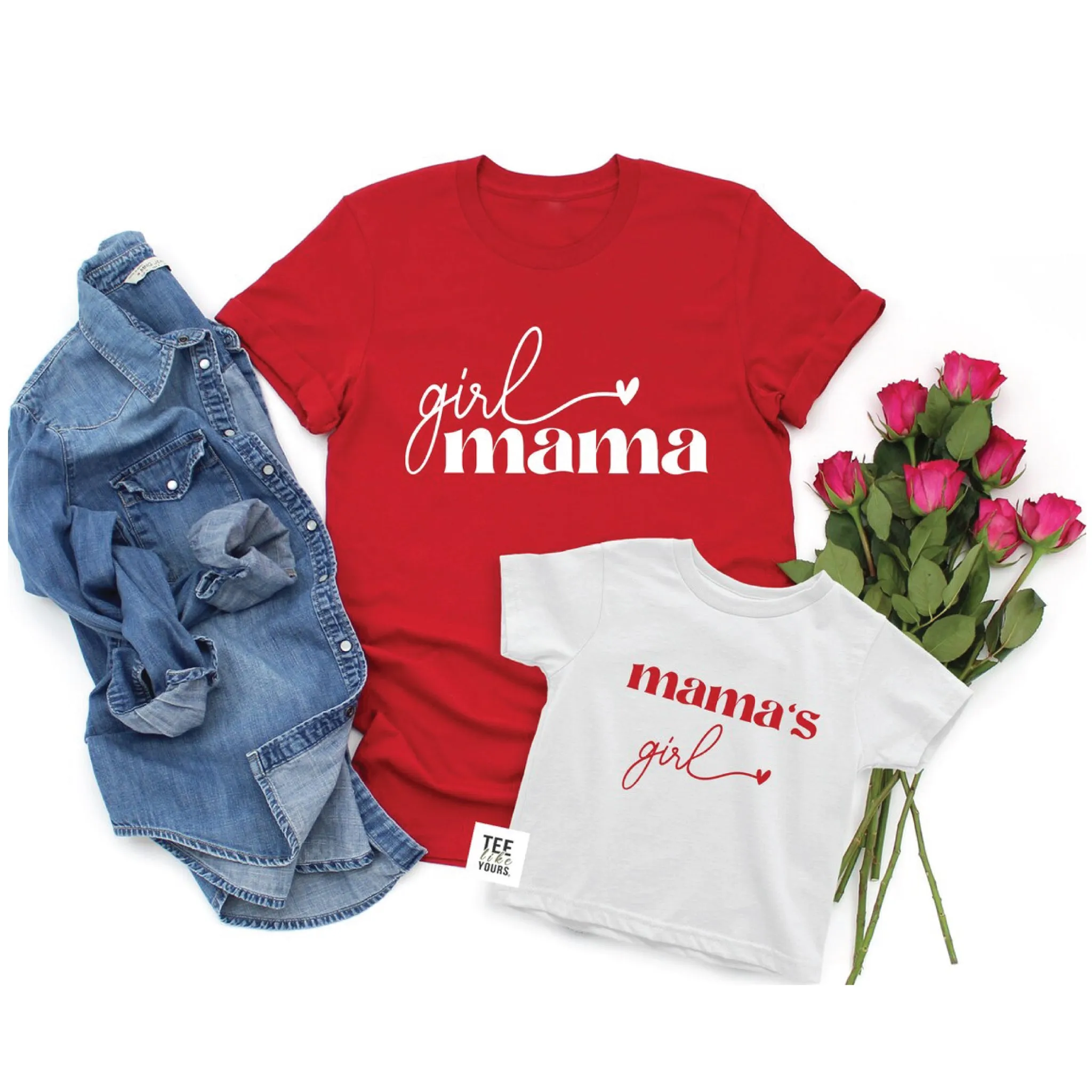 Girl Mama & Mama's Girl - Matching Mommy and Me t-shirt, Mother's Day Gift, New Mom Shirt, Mother Baby gift, Mother and Daughter
