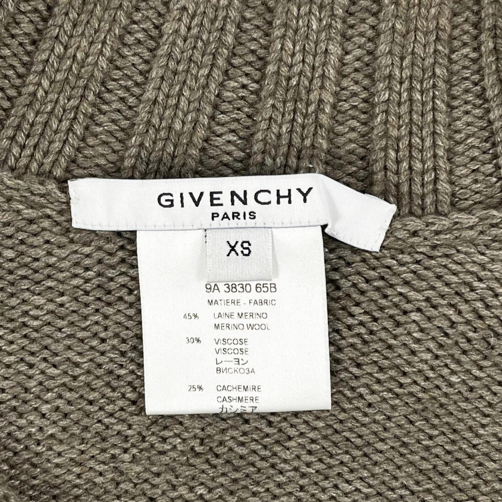 Givenchy - Pristine - Wool Blend Knit Long Cardigan Sweater - Taupe - XS - Top