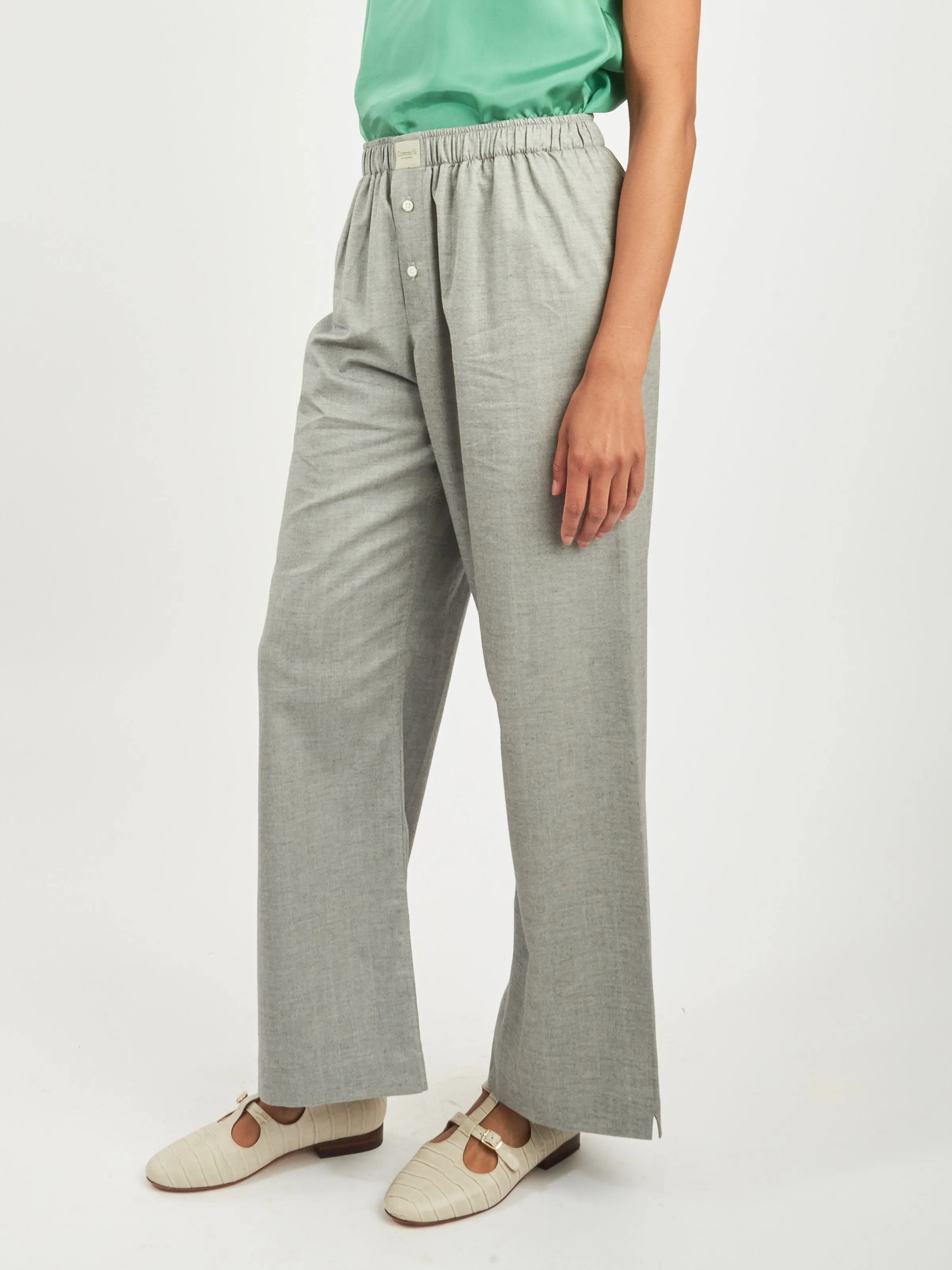 Grey Herringbone La Boxer Alta