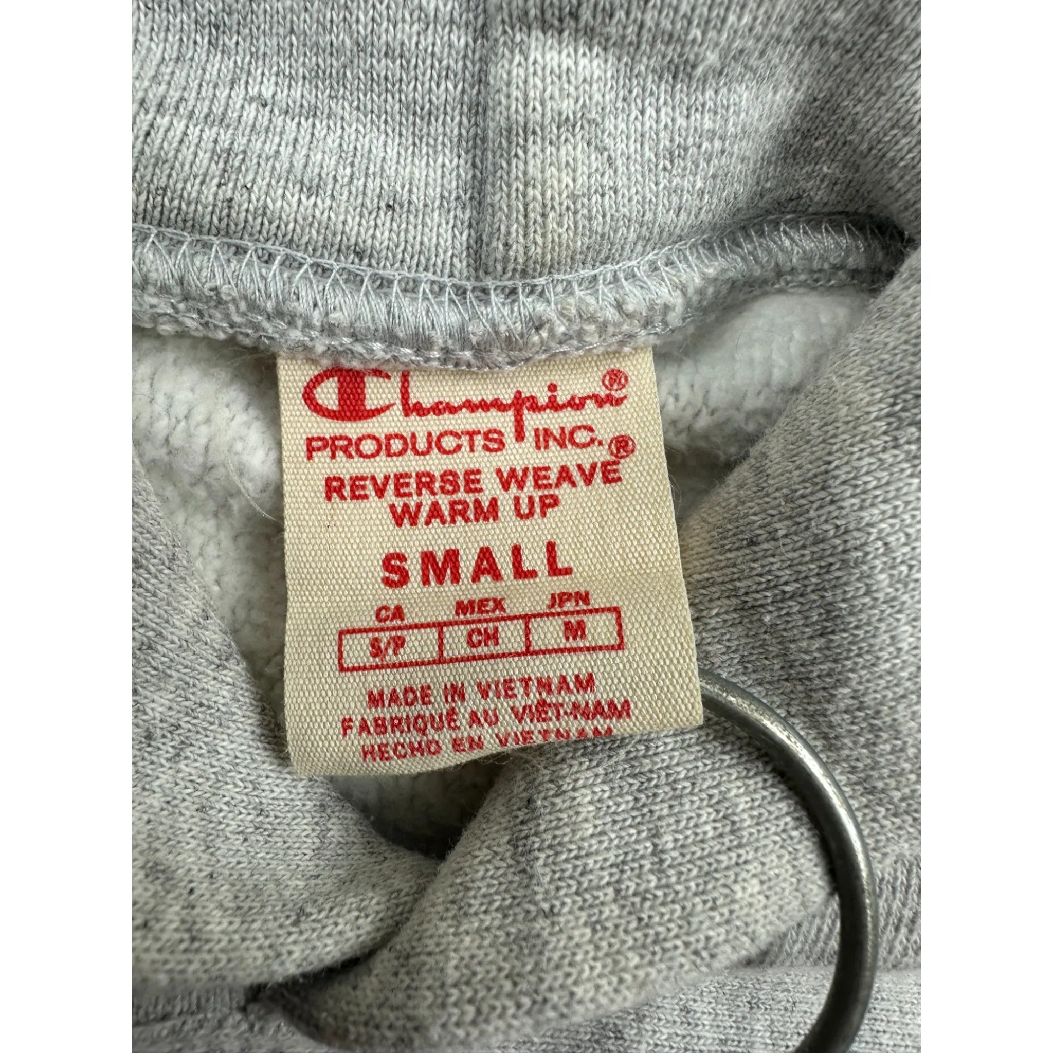 GREY REVERSE WEAVE CHAMPION HOODIE - (S)