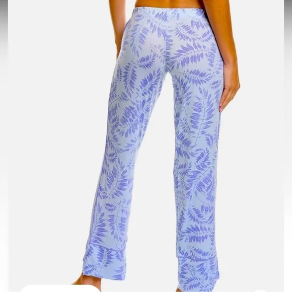 Hale Bob Women's Blue Leaf Print LoungeSleep Pants, NWT$60 $129 Size: Various