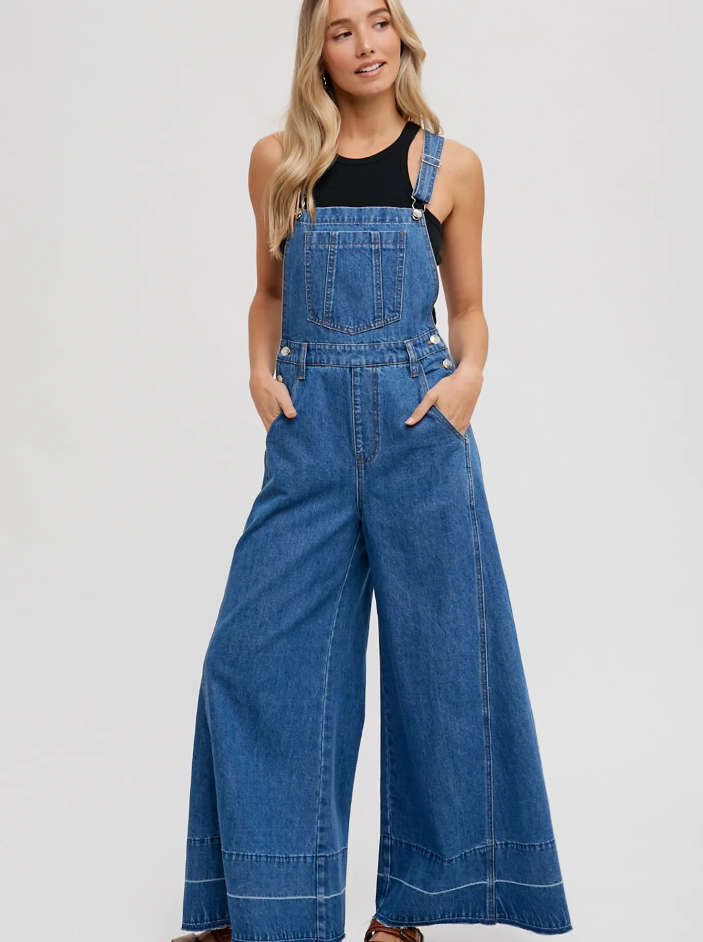 Halsey Wide Leg Overalls