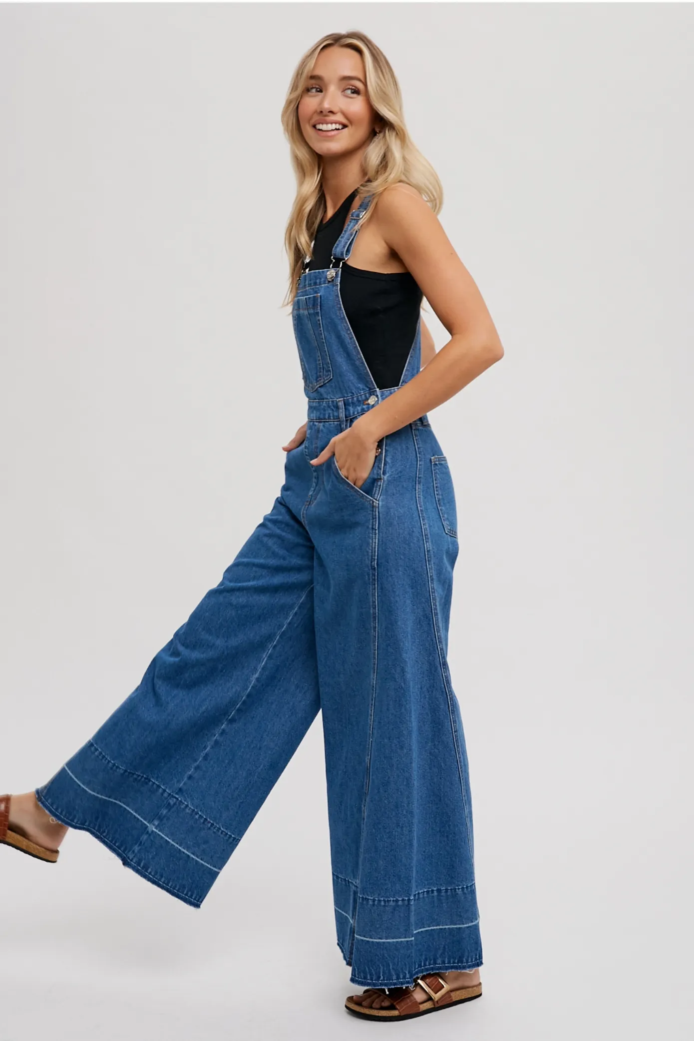 Halsey Wide Leg Overalls