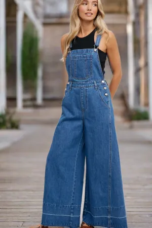 Halsey Wide Leg Overalls