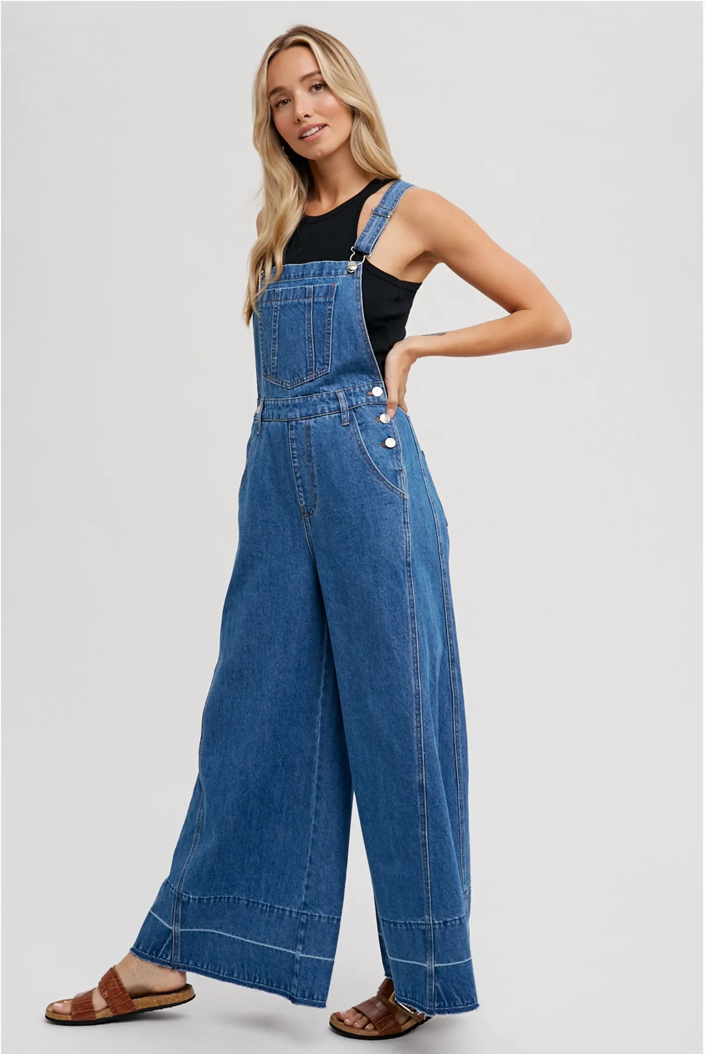 Halsey Wide Leg Overalls
