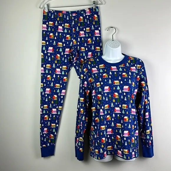 Hanna Andersson Adult Unisex Hygge House Holiday Organic Cotton Pajamas Set Sz M