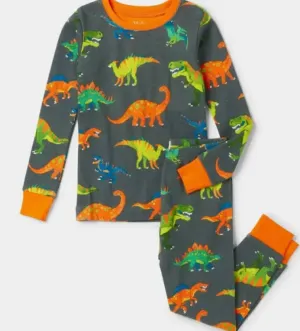 Hatley Dinosaur Colour Block Print Pajamas : Sizes 2 to 12 Years