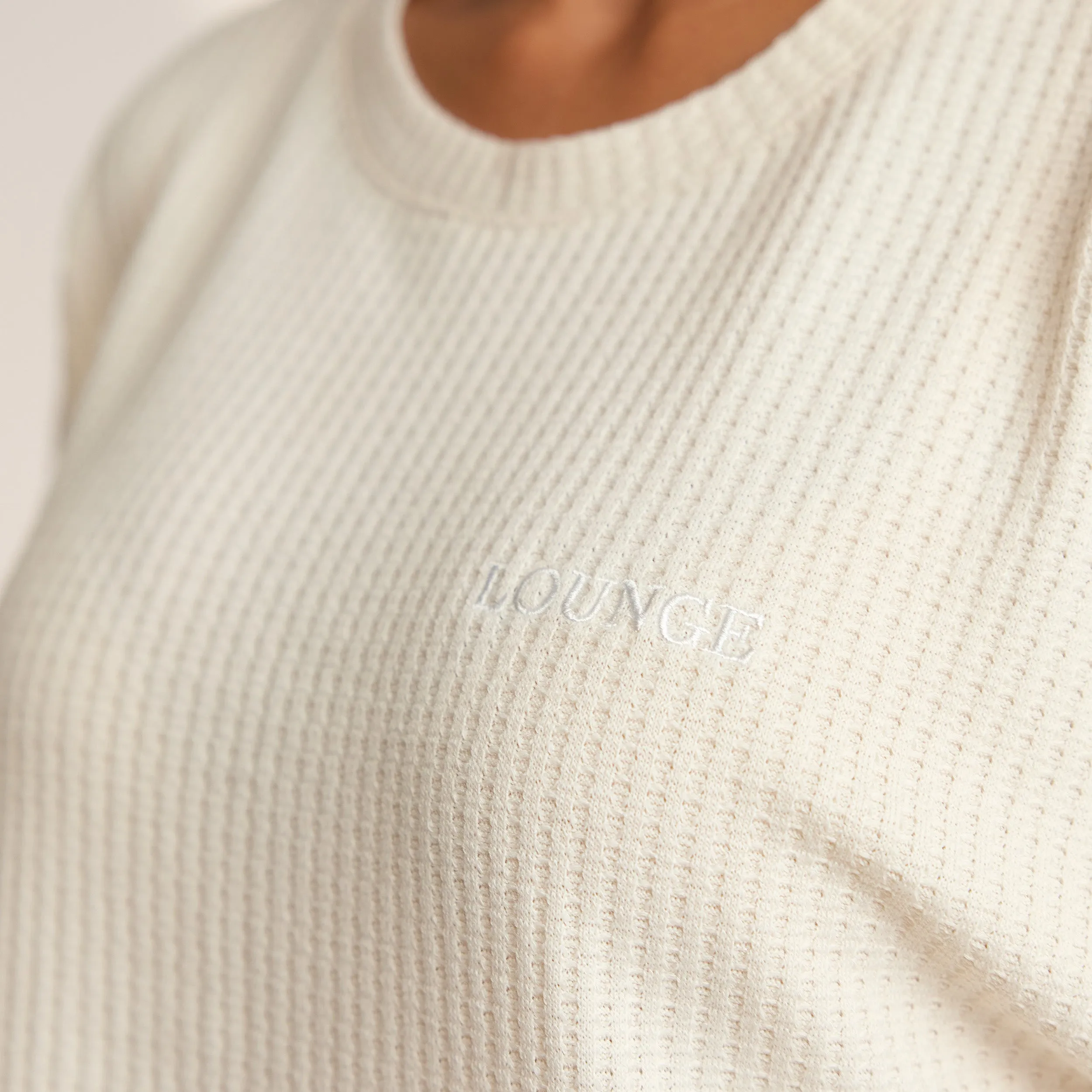 Haut de Pyjama Soft Waffle - Cream