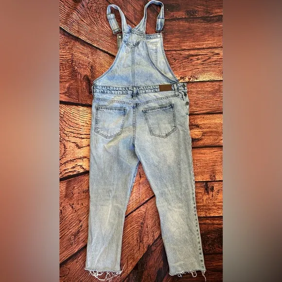 Hidden Dylan Distressed Boyfriend Ripped Denim Women's Overalls Jeans M