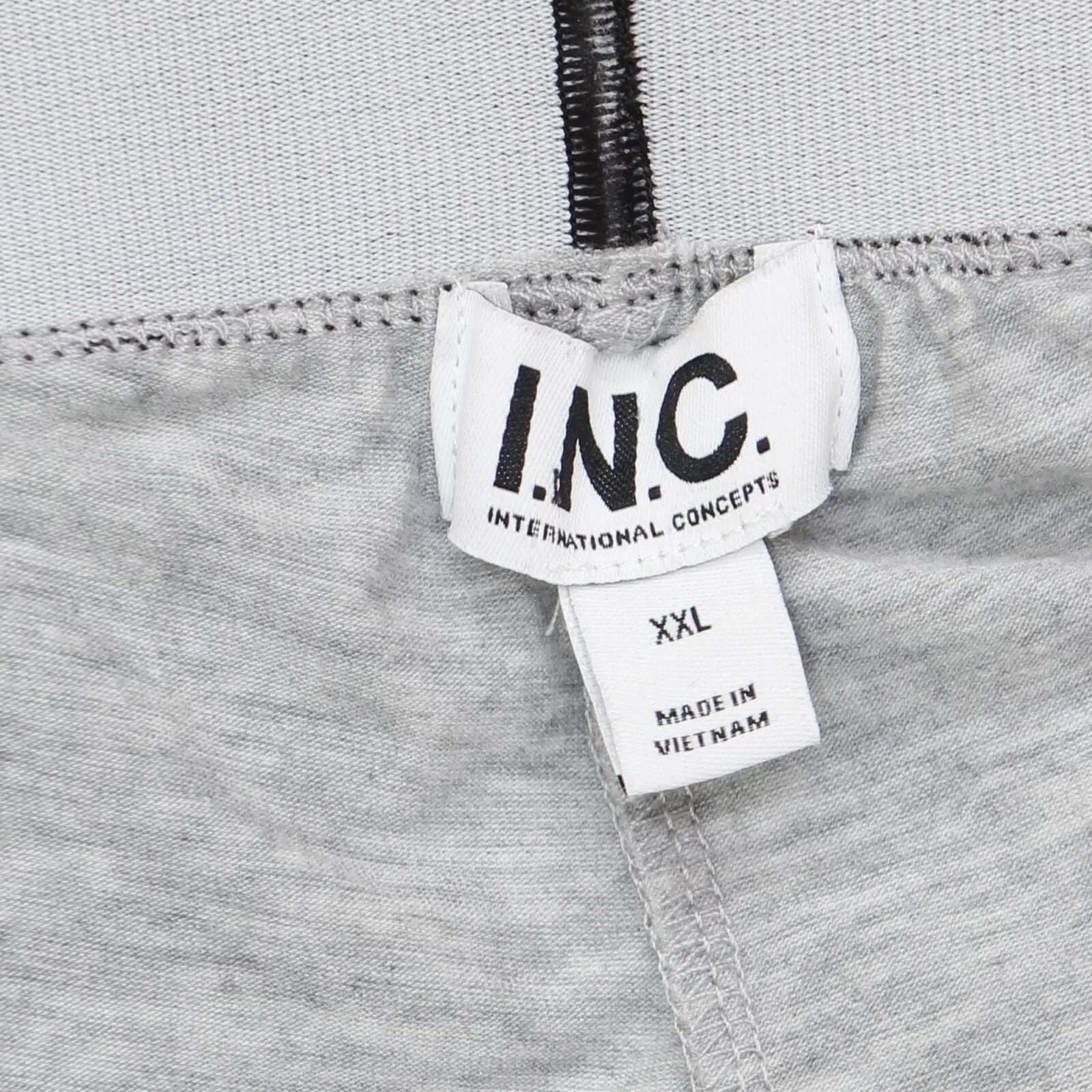 INC International Concepts Mens Stretch Knit Lounge Pants Gray / Black 2XL