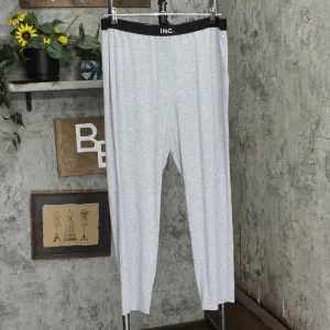 INC International Concepts Mens Stretch Knit Lounge Pants Gray / Black 2XL