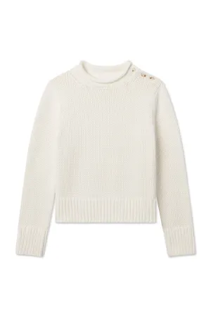 Jane Cotton Sweater in Ivory