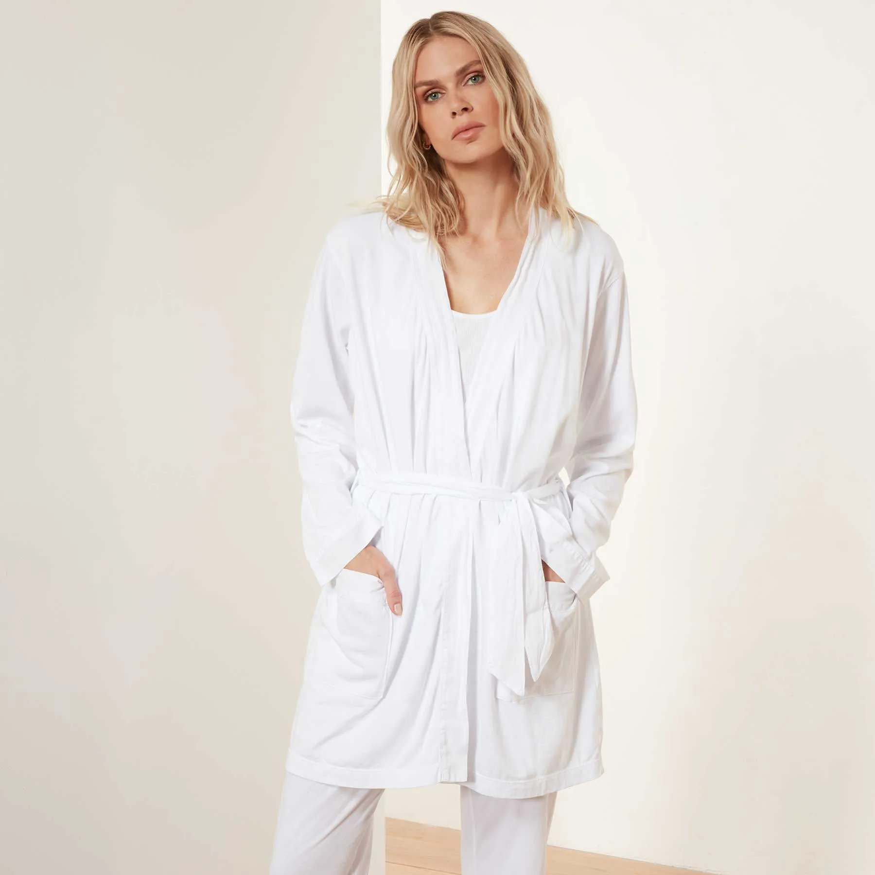 Jersey Robe - White