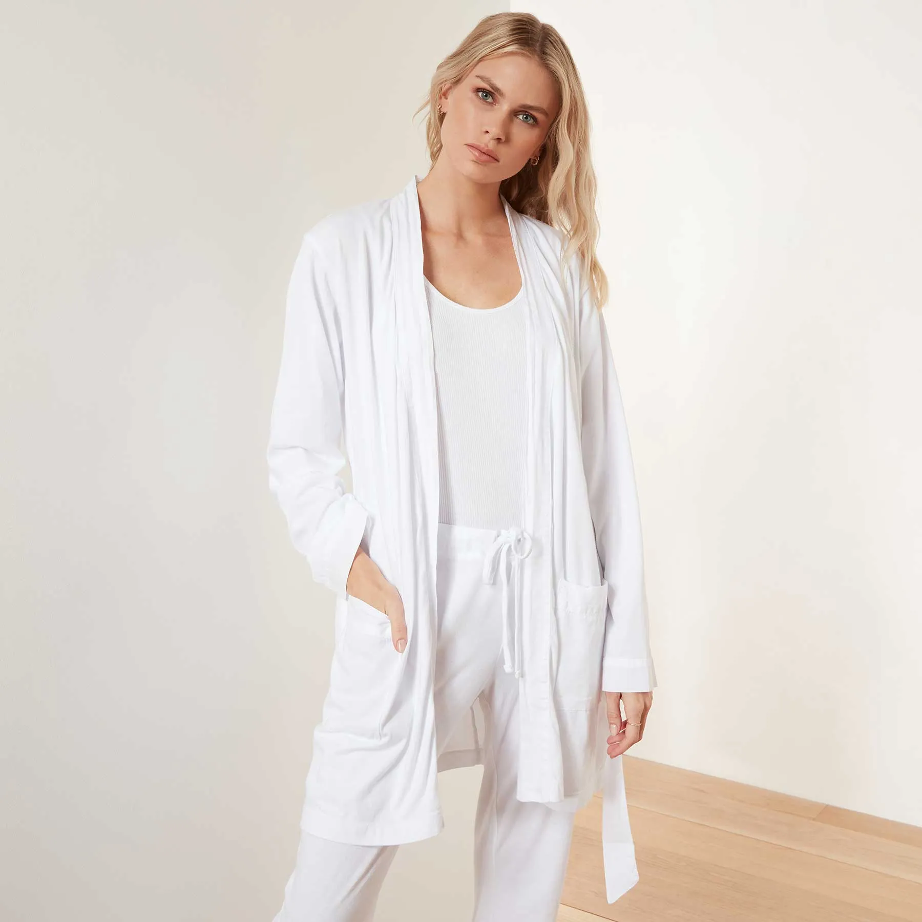 Jersey Robe - White